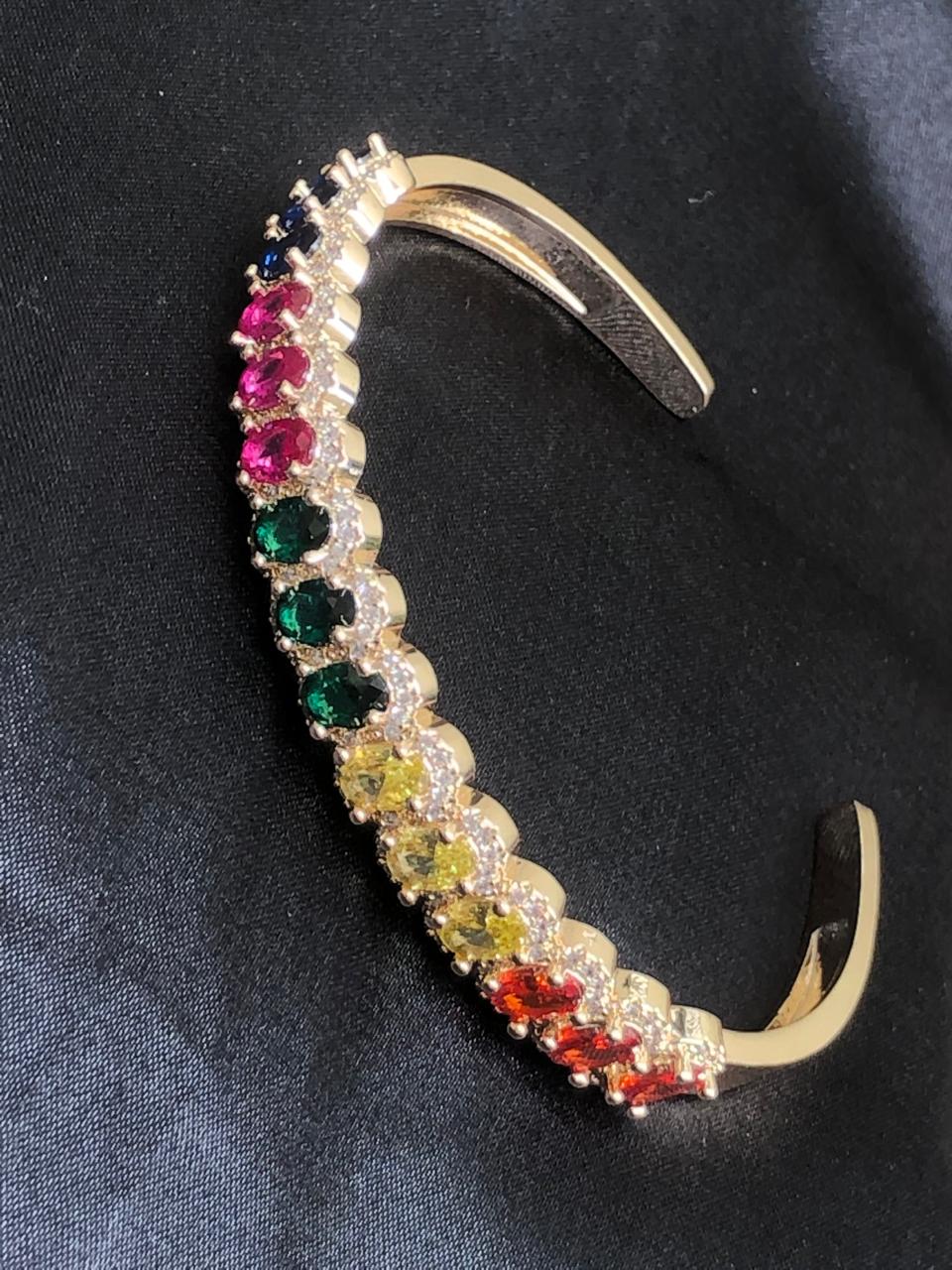 Bracelete Bordado em Zircônia