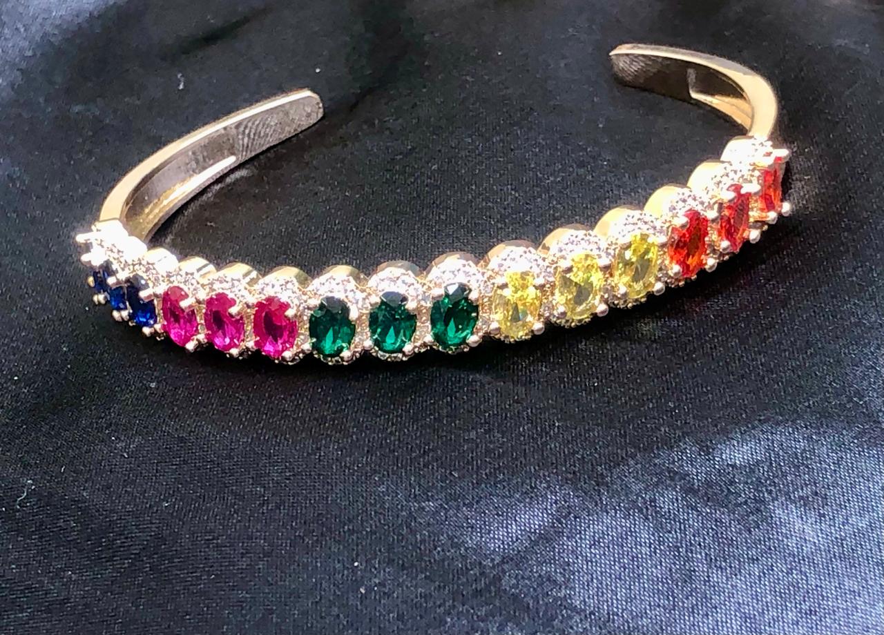 Bracelete Bordado em Zircônia - Imagem 2