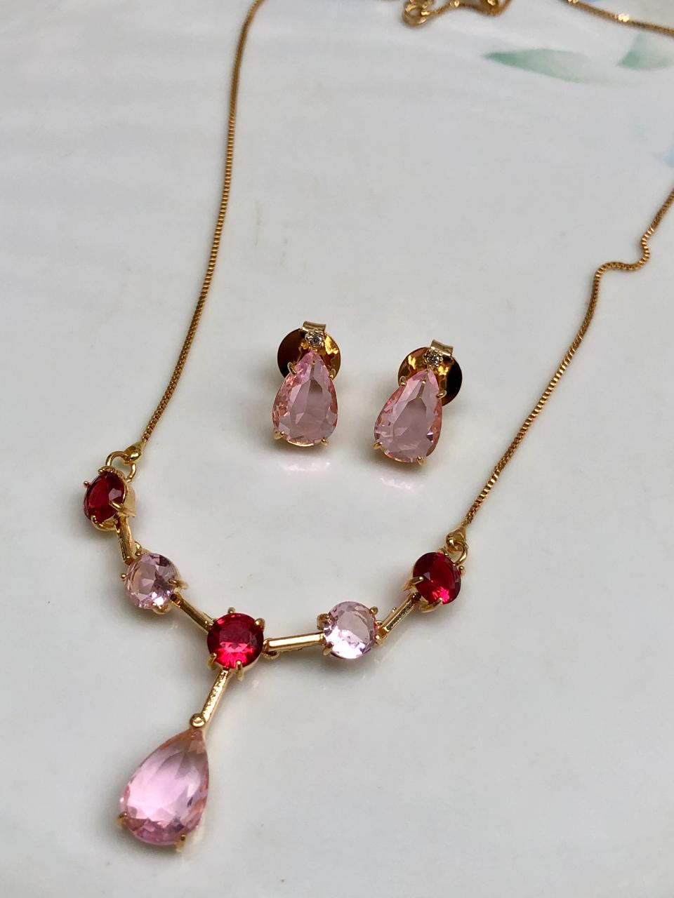 Conjunto Rosa Cristal Rubelita - Imagem 2