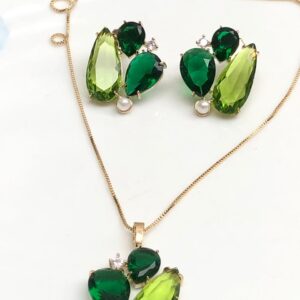 Conjunto Cristais Greenary e Esmeralda