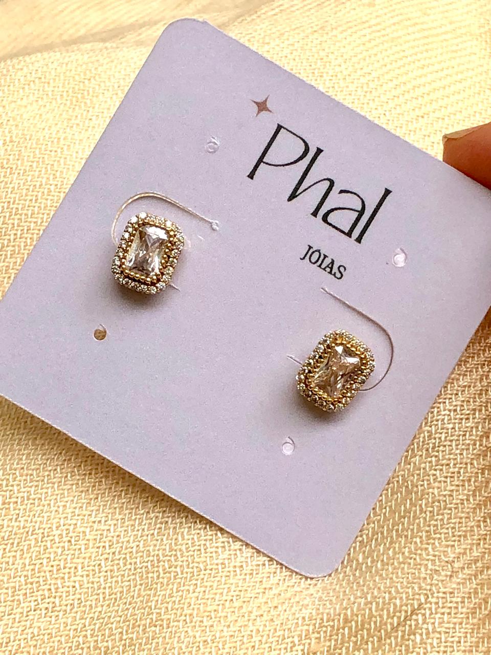 Brinco de Zircônia Branca