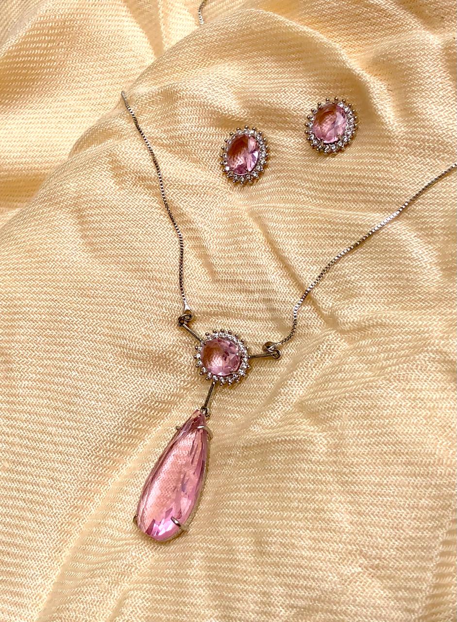 Conjunto Rosa Cristal