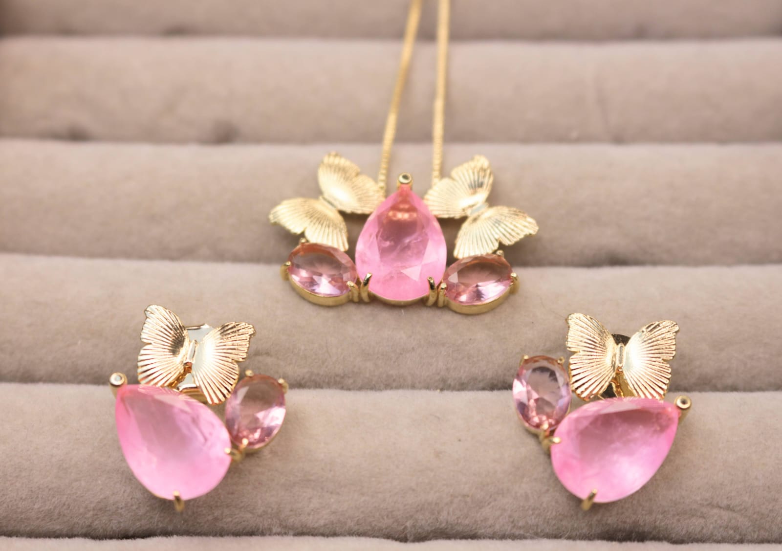 Conjunto Borboleta Pink Light Fusion