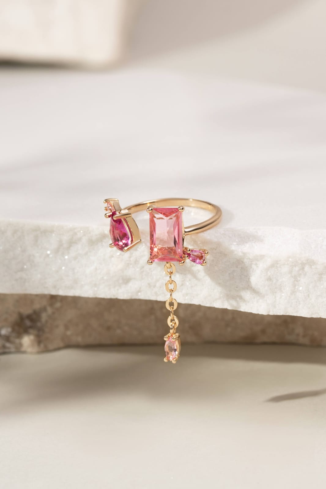 Anel Brilho Rosa Regulável - Imagem 2