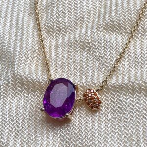 Colar Chama de Ametista