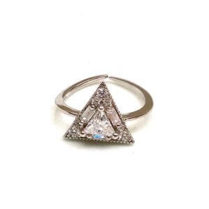 Anel Prata de Divina Tamanho Regulável