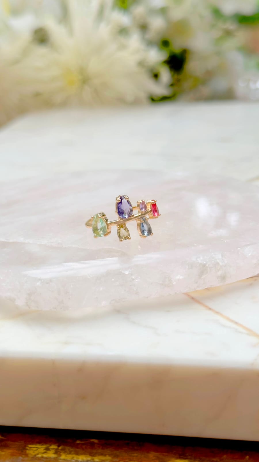 Anél Cristais Coloridos Tamanho Regulável - Imagem 3