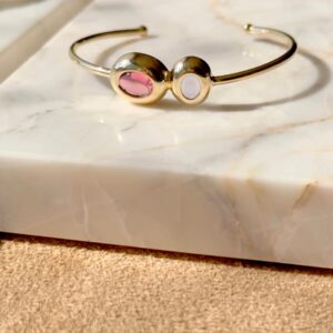 Bracelete Cristal Turmalina Cravação