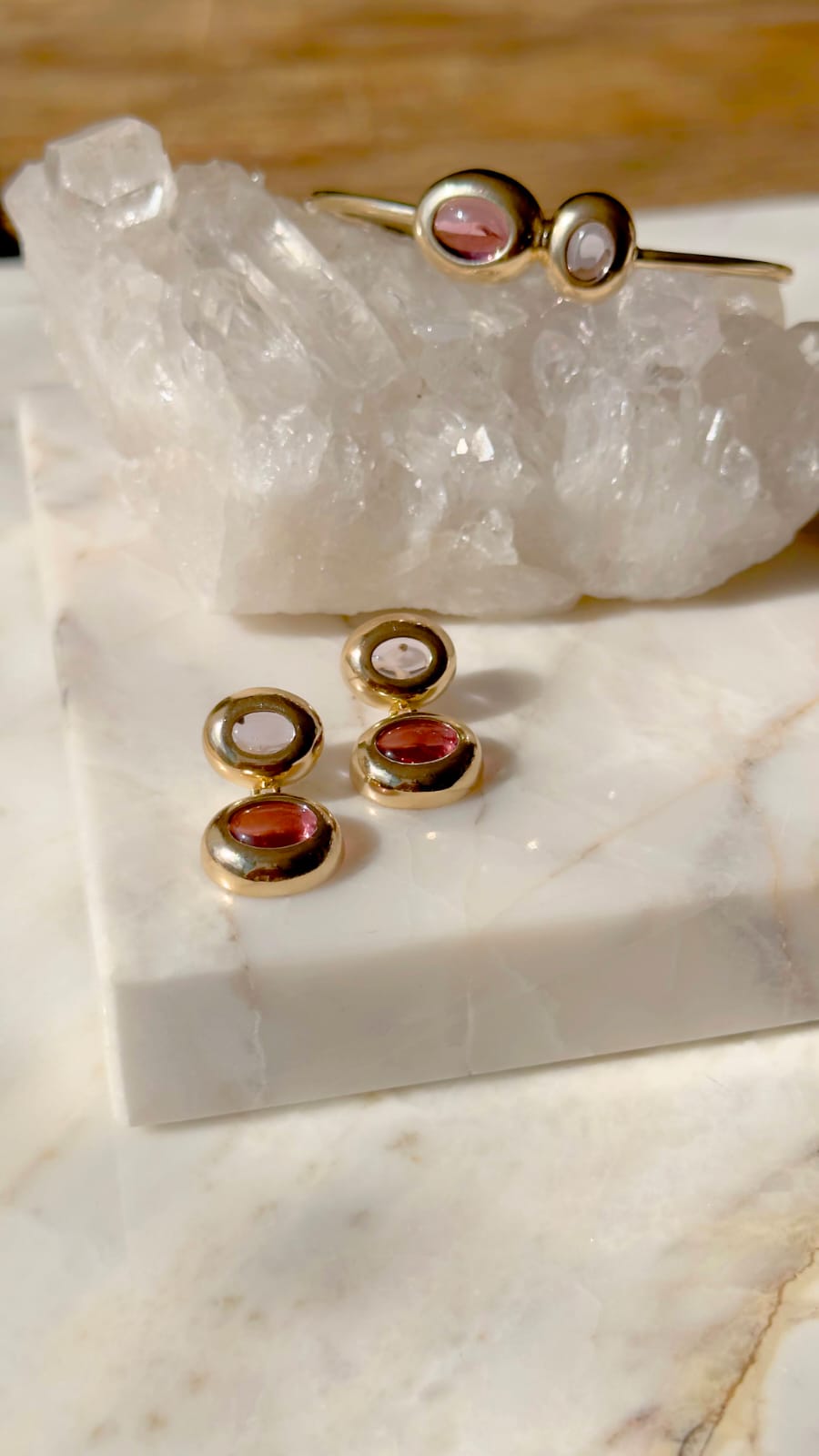 Brinco Cristal Turmalina