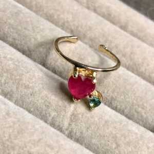 Anel Coração Anel regulável