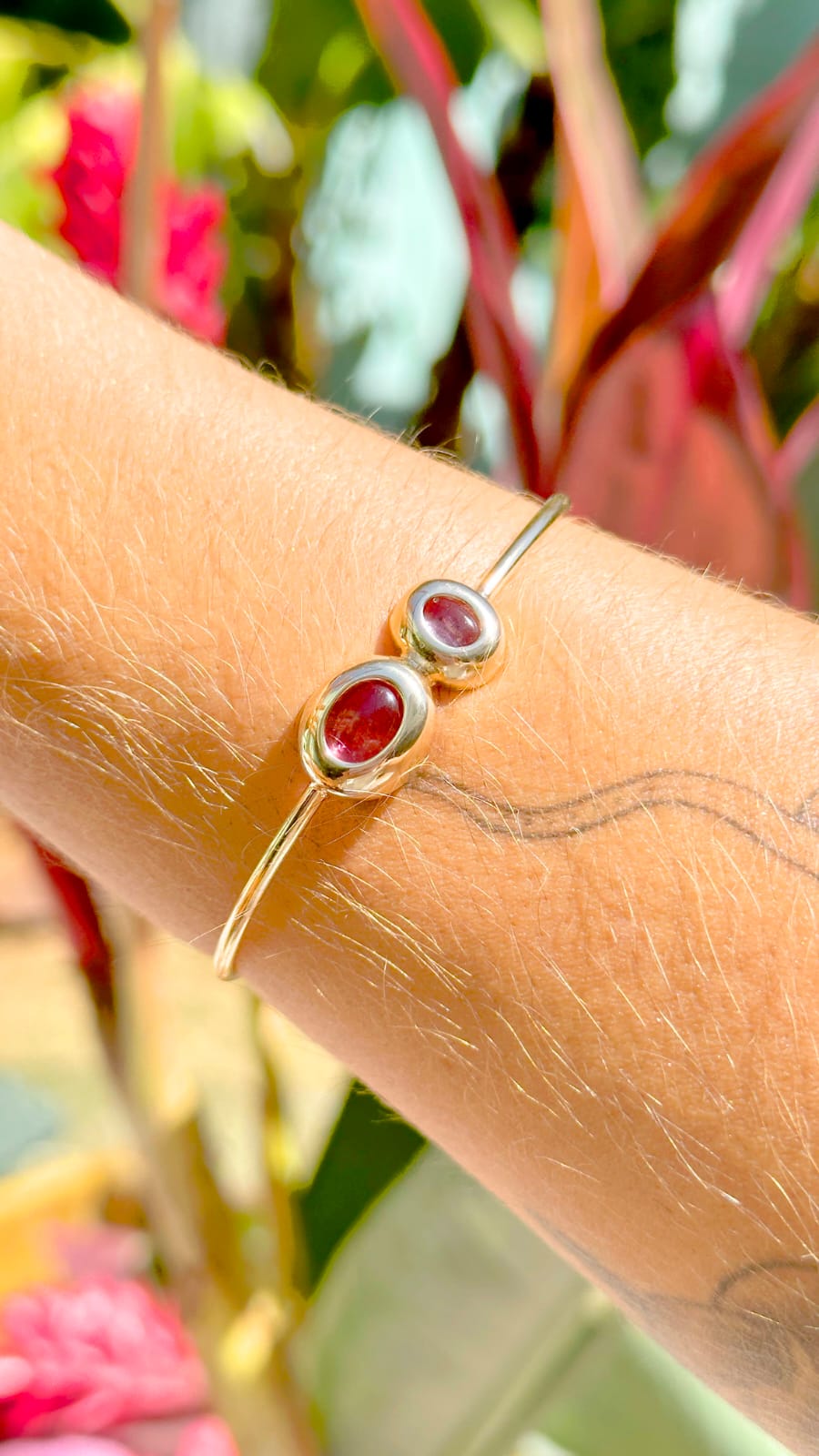 Bracelete Cristal Turmalina Cravação - Imagem 2