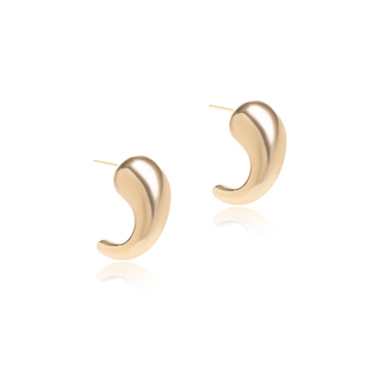 Brinco Virgula Banhado a Ouro 18K - Imagem 2